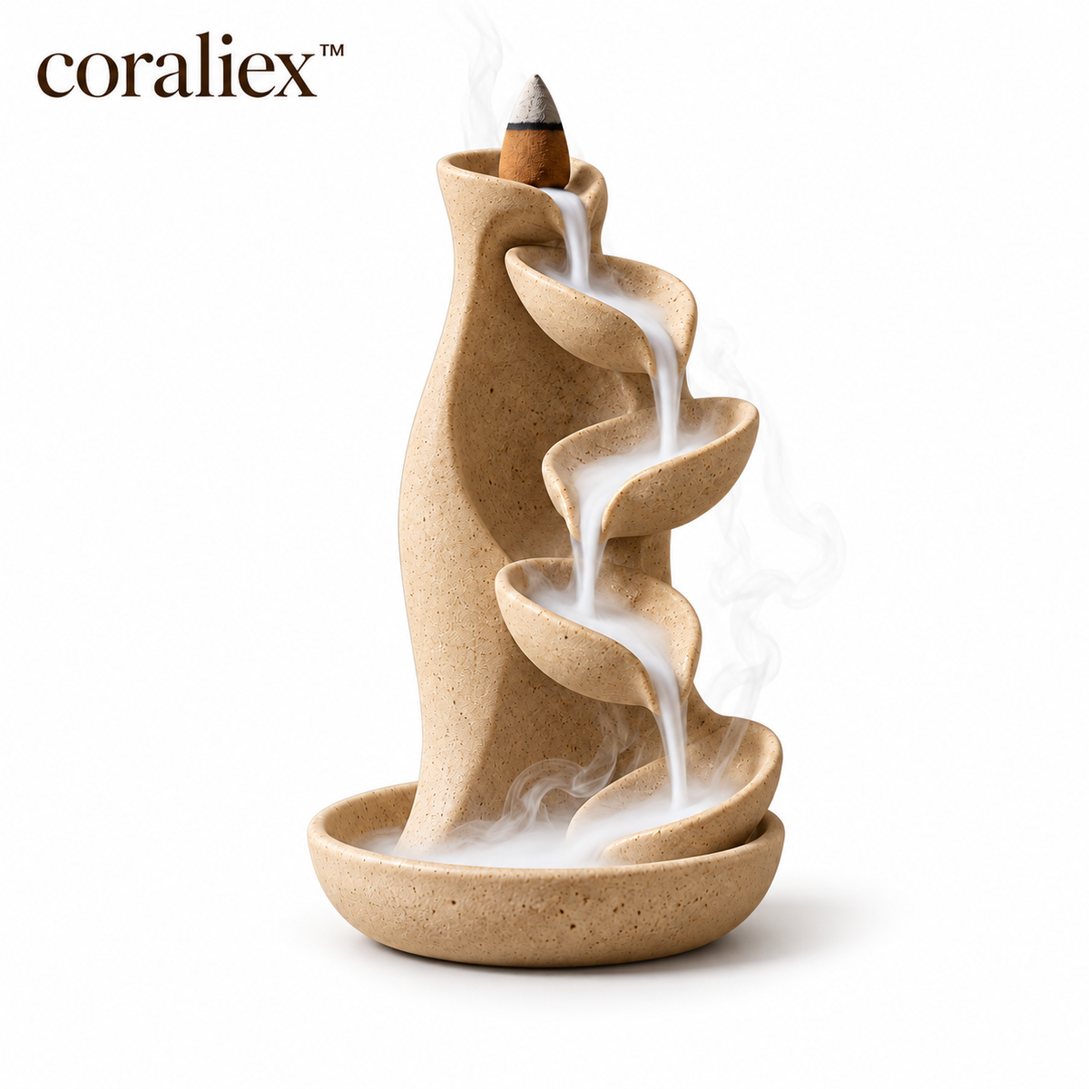 𝐜𝐨𝐫𝐚𝐥𝐢𝐞𝐱™ Cascade Backflow Incense Burner