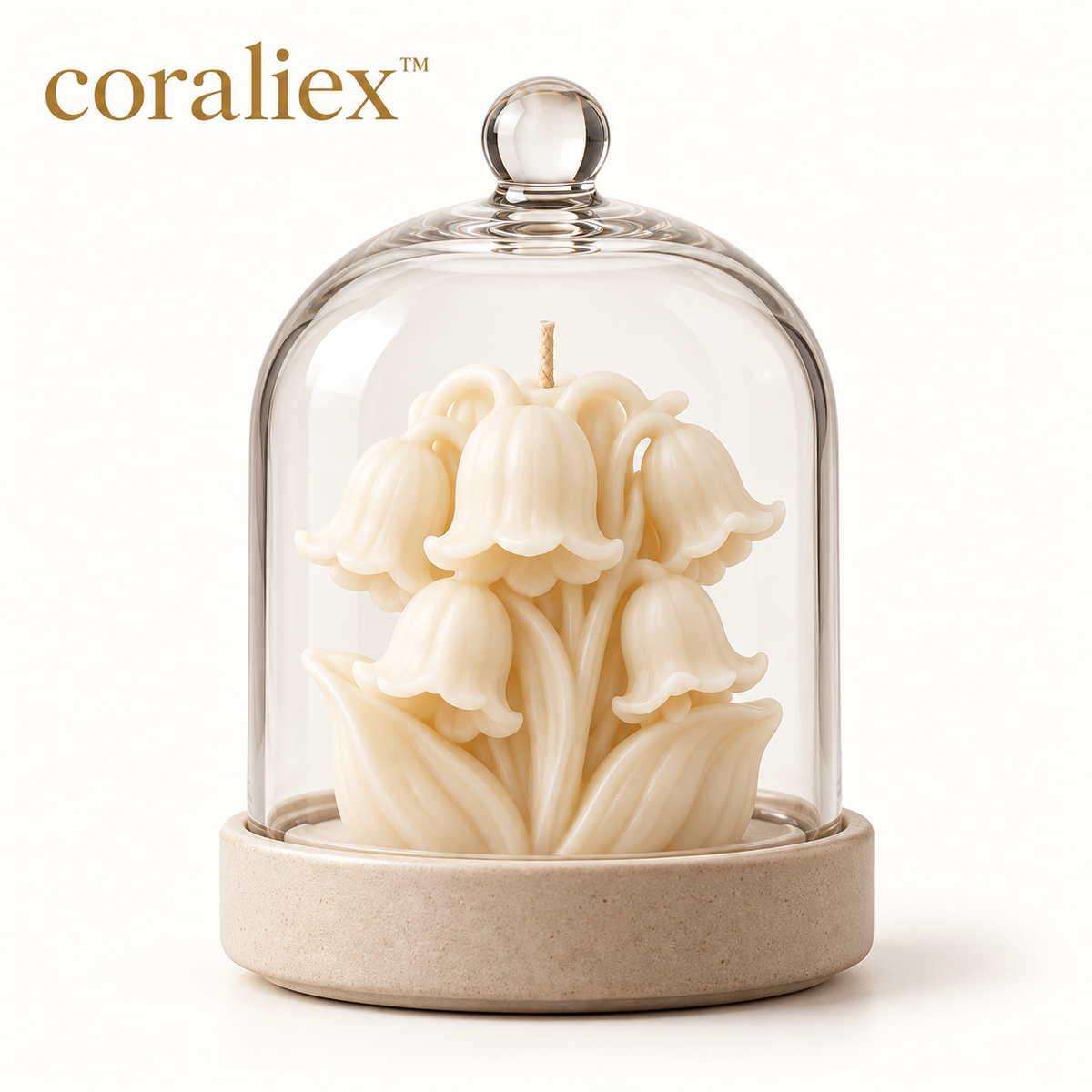 𝐜𝐨𝐫𝐚𝐥𝐢𝐞𝐱™ Bellflower Cloche Candle