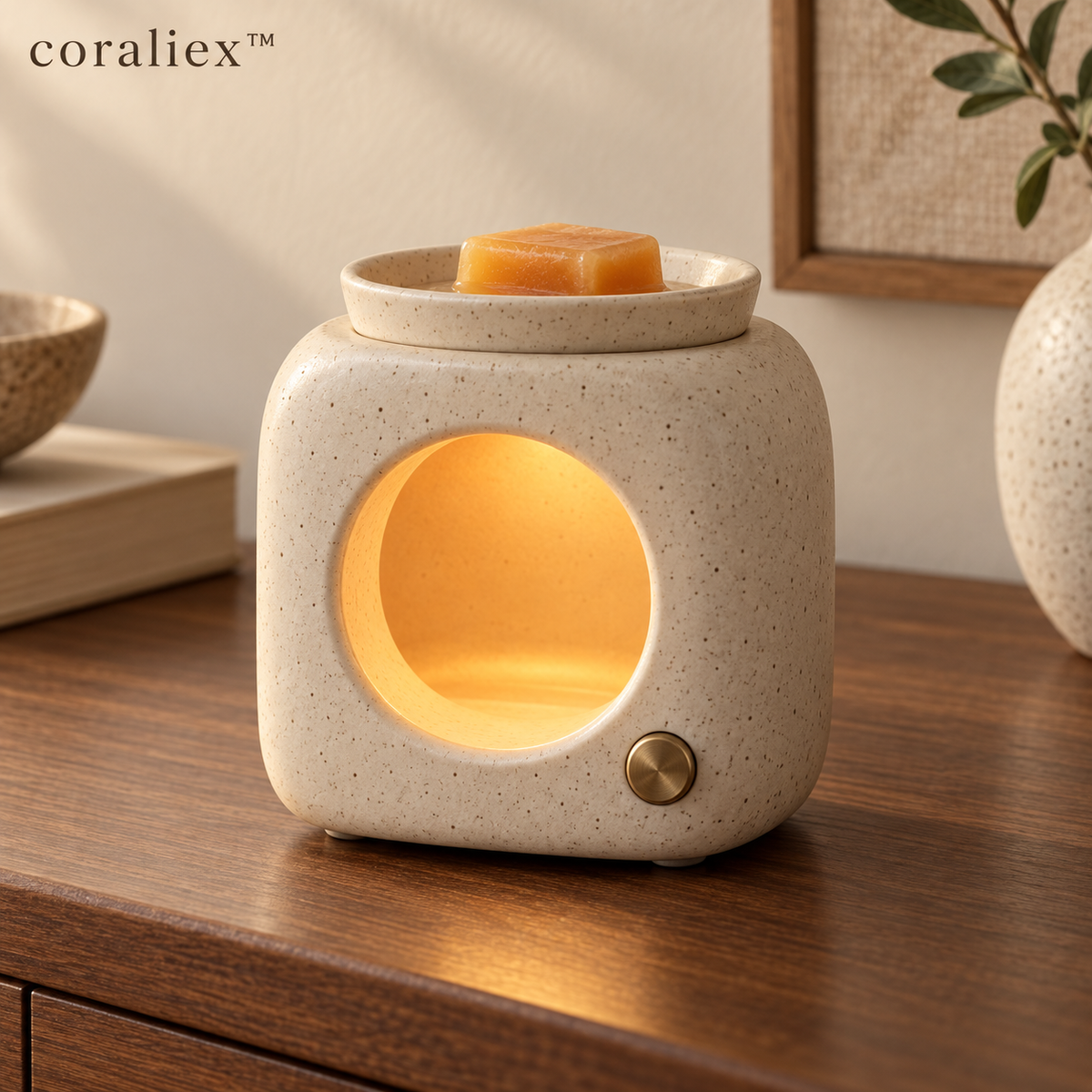 𝐜𝐨𝐫𝐚𝐥𝐢𝐞𝐱™ Halo Ember Ceramic Wax Melt Warmer