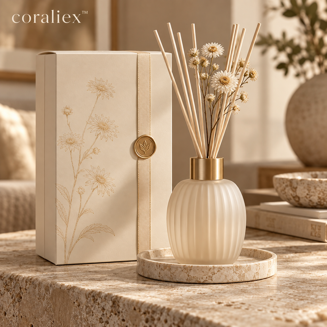 𝐜𝐨𝐫𝐚𝐥𝐢𝐞𝐱™ Aster Reed Diffuser Gift Set