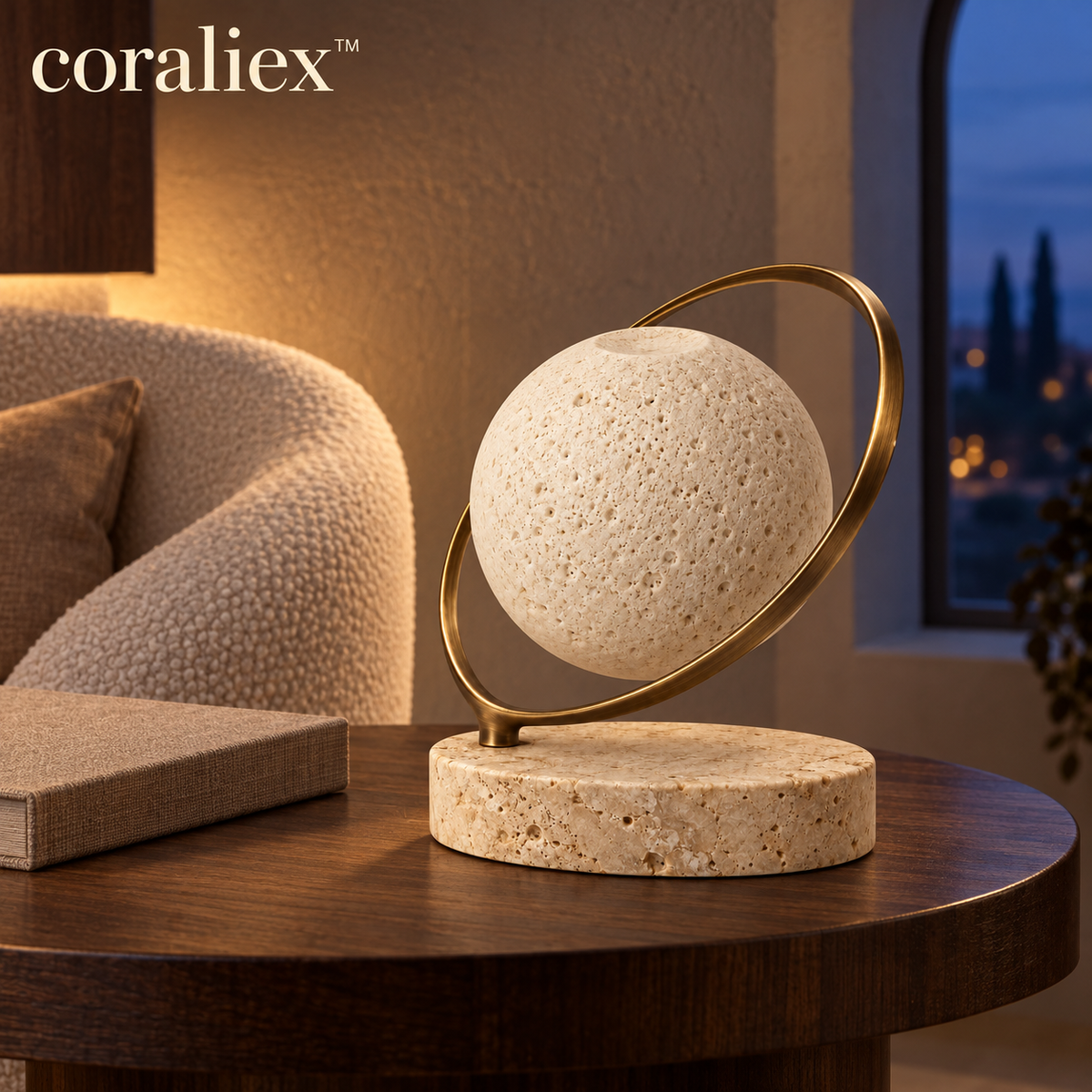 𝐜𝐨𝐫𝐚𝐥𝐢𝐞𝐱™ Orbit Aroma Stone Sculpture