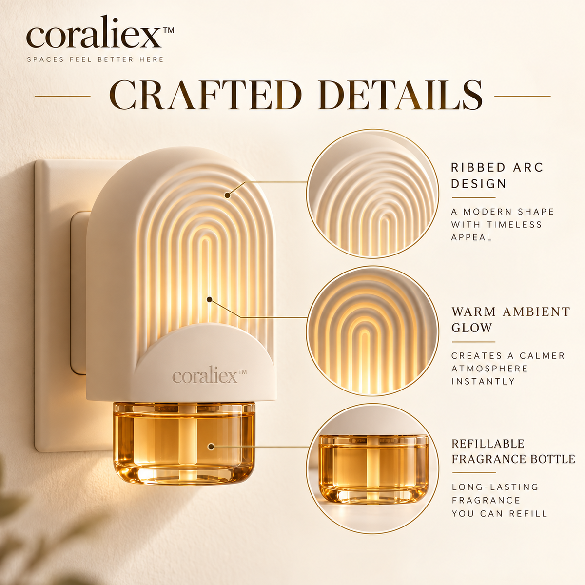 𝐜𝐨𝐫𝐚𝐥𝐢𝐞𝐱™ Arc Mini Plug-In Diffuser