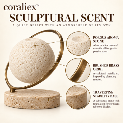 𝐜𝐨𝐫𝐚𝐥𝐢𝐞𝐱™ Orbit Aroma Stone Sculpture