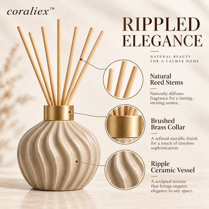 𝐜𝐨𝐫𝐚𝐥𝐢𝐞𝐱™ Ripple Vessel Reed Diffuser