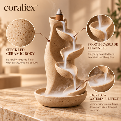 𝐜𝐨𝐫𝐚𝐥𝐢𝐞𝐱™ Cascade Backflow Incense Burner