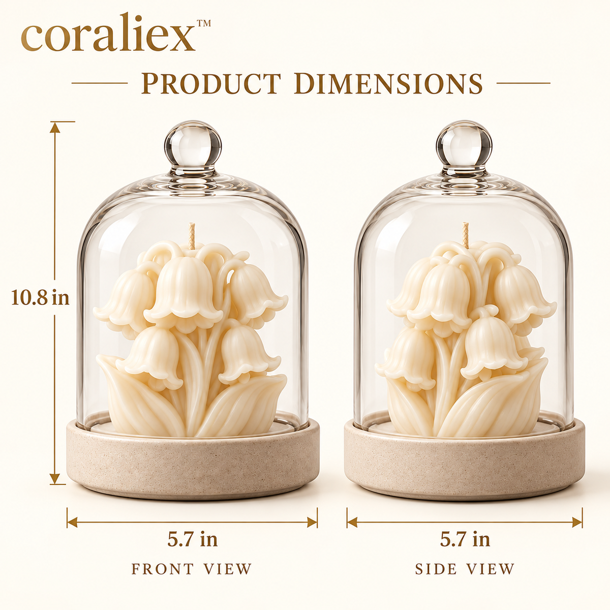 𝐜𝐨𝐫𝐚𝐥𝐢𝐞𝐱™ Bellflower Cloche Candle