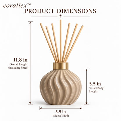𝐜𝐨𝐫𝐚𝐥𝐢𝐞𝐱™ Ripple Vessel Reed Diffuser