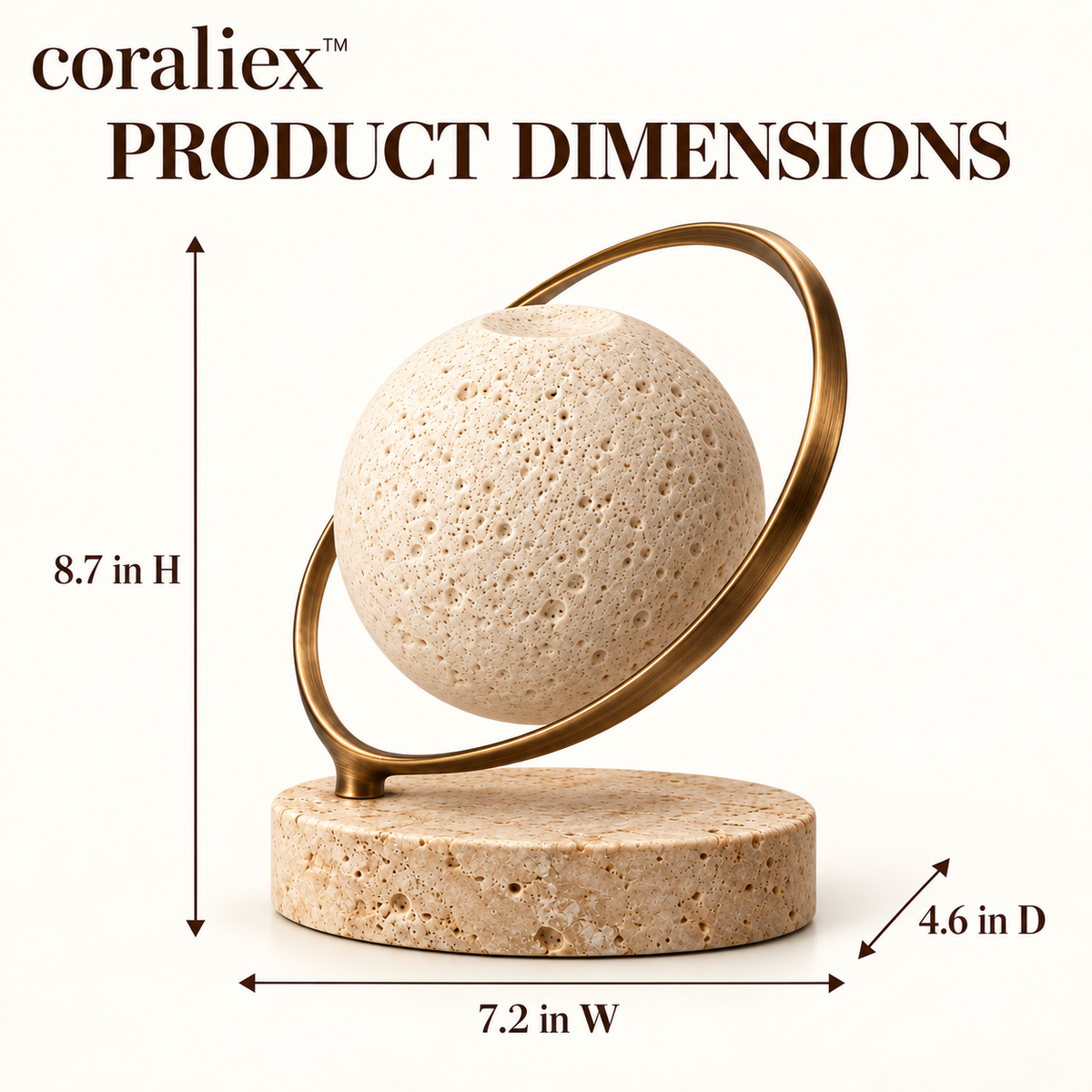 𝐜𝐨𝐫𝐚𝐥𝐢𝐞𝐱™ Orbit Aroma Stone Sculpture
