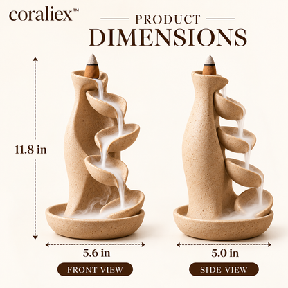 𝐜𝐨𝐫𝐚𝐥𝐢𝐞𝐱™ Cascade Backflow Incense Burner