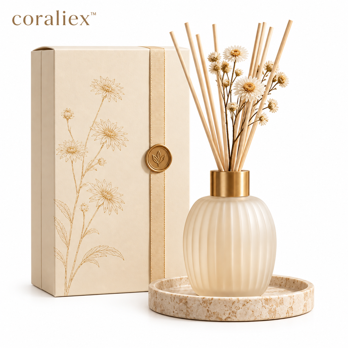 𝐜𝐨𝐫𝐚𝐥𝐢𝐞𝐱™ Aster Reed Diffuser Gift Set