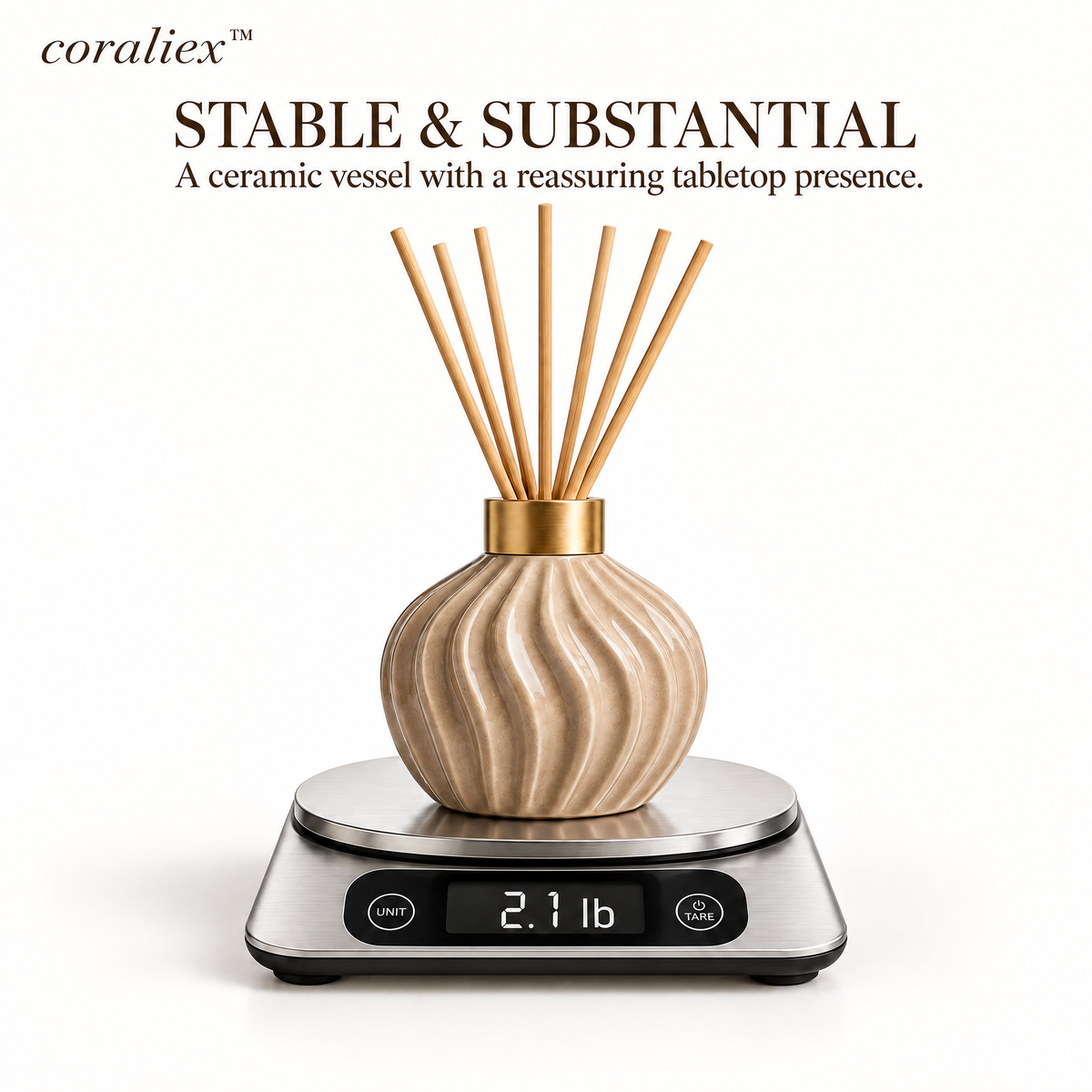 𝐜𝐨𝐫𝐚𝐥𝐢𝐞𝐱™ Ripple Vessel Reed Diffuser